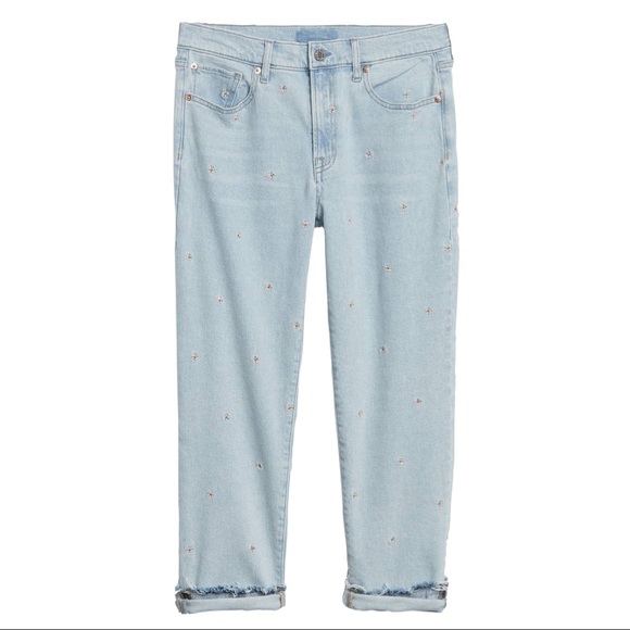 GAP | Daisy Embroidered Girlfriend Jeans - Picture 4 of 10